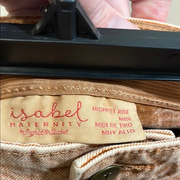 Isabel Maternity by Ingrid & Isabel Peach Denim Shorts - Picture 6 of 6